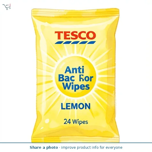 Tesco Anti Bac Floor Wipes Lemon 24 Wipes