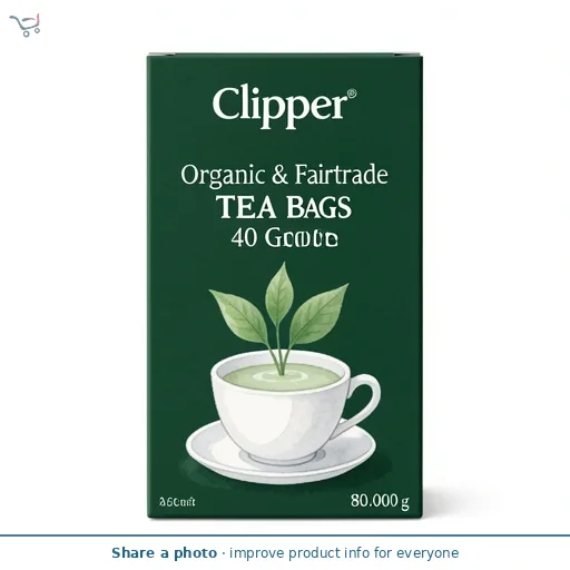 Clipper Organic & Fairtrade 40 Green Tea Bags 80g 