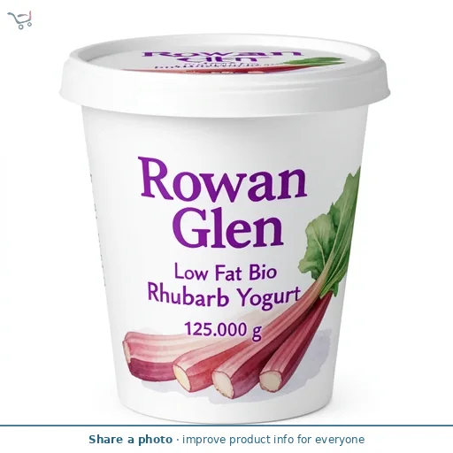Rowan Glen Low Fat Bio Rhubarb Yogurt 125g