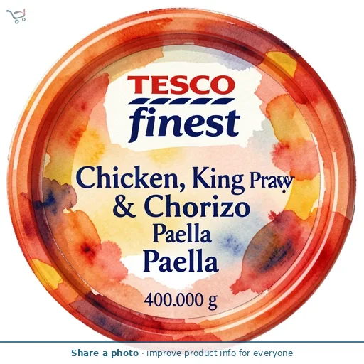 Tesco Finest Chicken, King Prawn & Chorizo Paella 400g