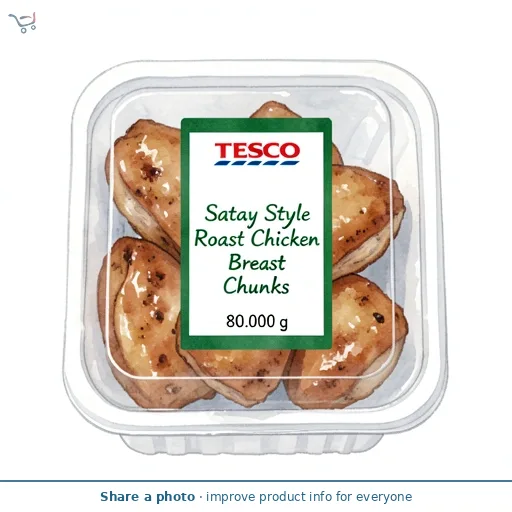 Tesco Satay Style Roast Chicken Breast Chunks 80g