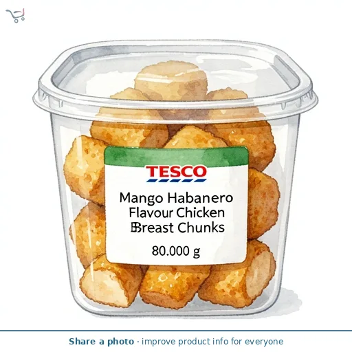 Tesco Mango Habanero Flavour Roast Chicken Breast Chunks 80g