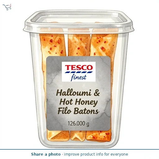 Tesco Finest Halloumi & Hot Honey Filo Batons 126G