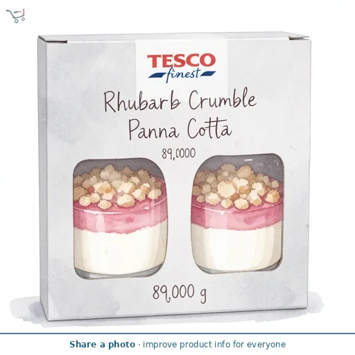 Tesco Finest Rhubarb Crumble Panna Cotta 2 x 89g