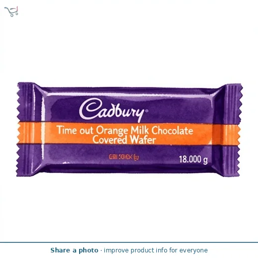 Cadbury Time out Orange Milk Chocolate Covered Wafer 5x 18g