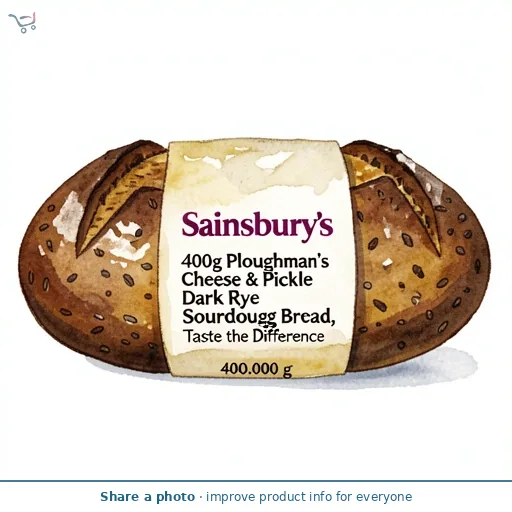 Sainsbury's 400g Ploughman's Cheese & Pickle Dark Rye Sourdough Bread, Taste the Difference