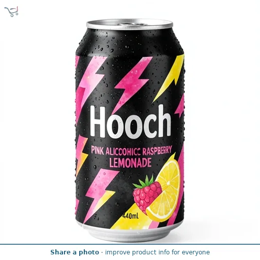 Hooch Pink Alcoholic Raspberry Lemonade 440ml