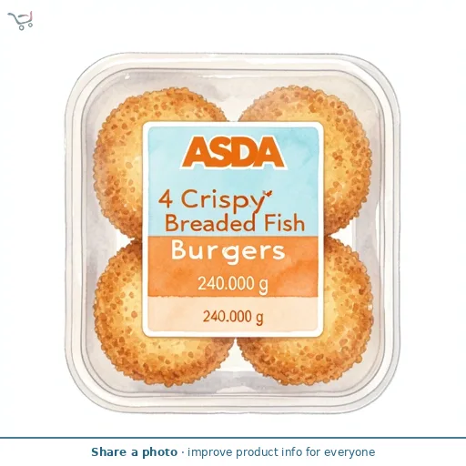 ASDA 4 Crispy Breaded Fish Burgers 240g