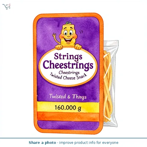 Strings & Things Cheestrings Twisted Cheese Snack 8x20g