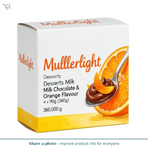 Muller Light Desserts Milk Chocolate & Orange Flavour 4 x 90g (360g)