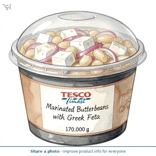 Tesco Finest Marinated Butterbeans with Greek Feta 170g