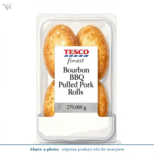 Tesco Finest Bourbon BBQ Pulled Pork Rolls 270g