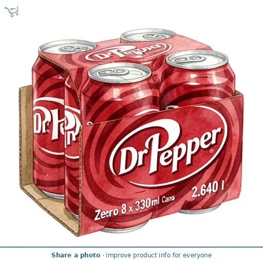 Dr Pepper Zero 8 x 330ml Cans