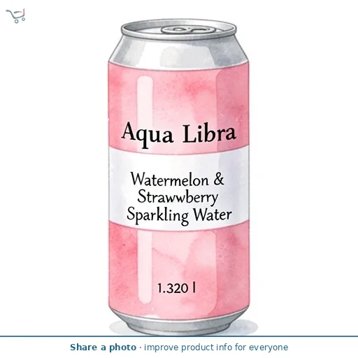 Aqua Libra Watermelon & Strawberry Sparkling Water  4 x 330ml