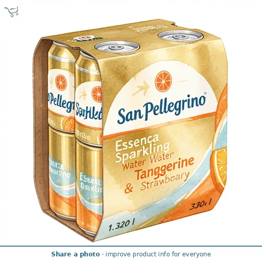 San Pellegrino Essenza Sparkling Water Tangerine & Strawberry 4x330ml