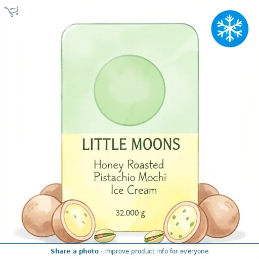 Little Moons Honey Roasted Pistachio Mochi Ice Cream 6x32g