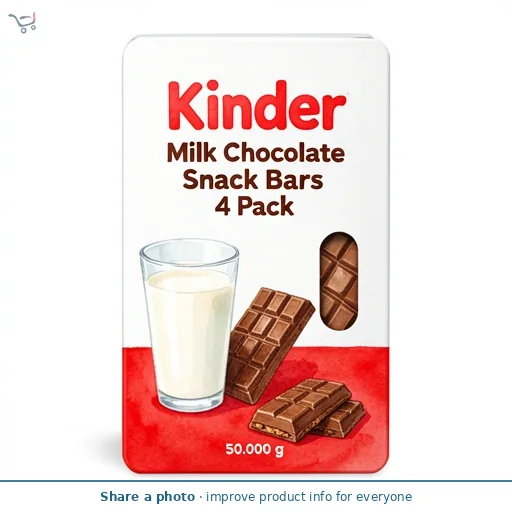 Kinder Milk Chocolate Snack Bars 4 Pack