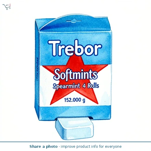 Trebor Softmints Spearmint Mints Rolls 4 Pack 152 g (4 x 38g)