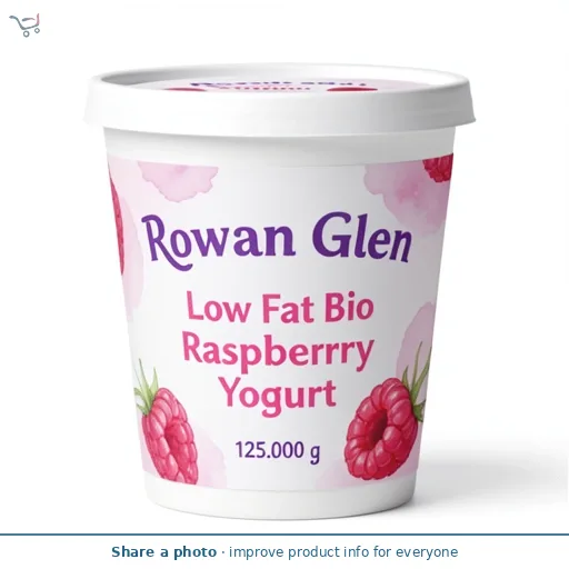 Rowan Glen Low Fat Bio Raspberry Yogurt  125g