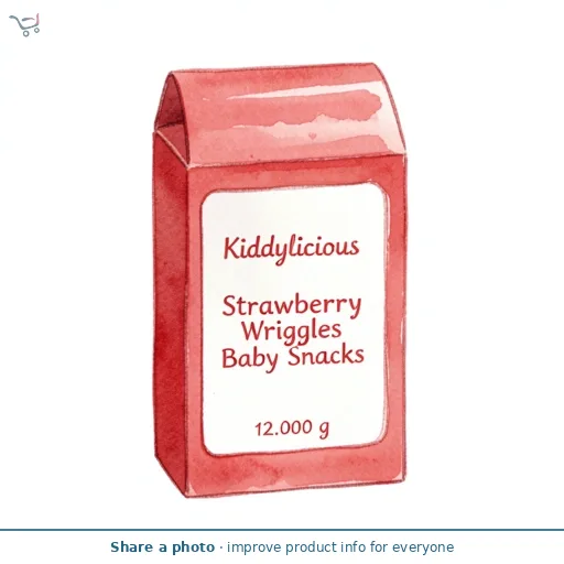 Kiddylicious Strawberry Wriggles Baby Snacks 4x12g