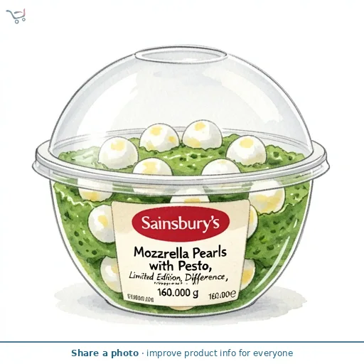 Sainsbury's Mozzarella Pearls with Pesto, Limited Edition, Taste the Difference 160g