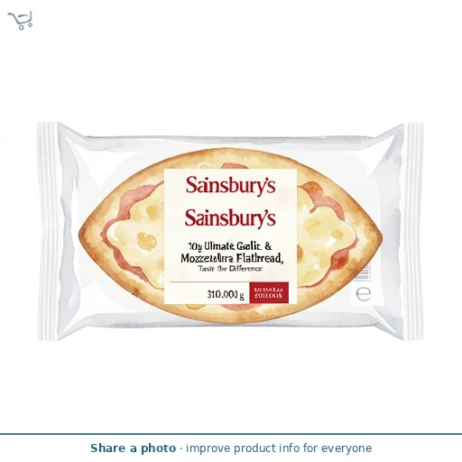 Sainsbury's 310g Ultimate Garlic & Mozzarella Flatbread, Taste the Difference