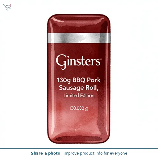 Ginsters 130g BBQ Pork Sausage Roll, Limited Edition