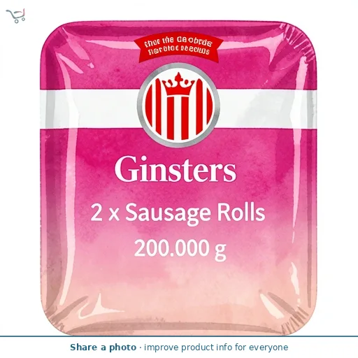 Ginsters 2 x Sausage Rolls 200g
