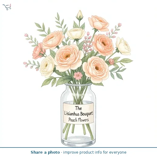 The Lisianthus Bouquet Peach Flowers