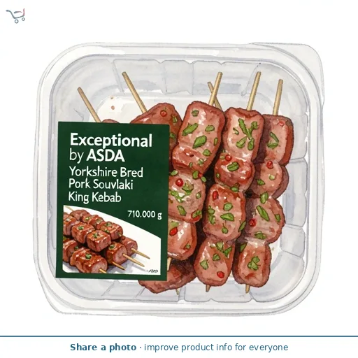 Exceptional by ASDA Yorkshire Bred Pork Souvlaki King Kebab 710g