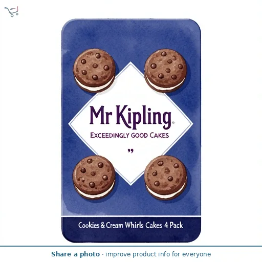 Mr Kipling 4 Cookies and Cream Whirls Shortcake