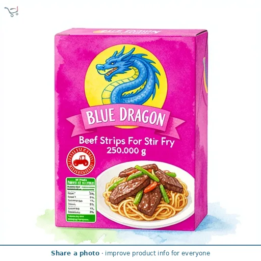 Blue Dragon Beef Strips For Stir Fry 250g