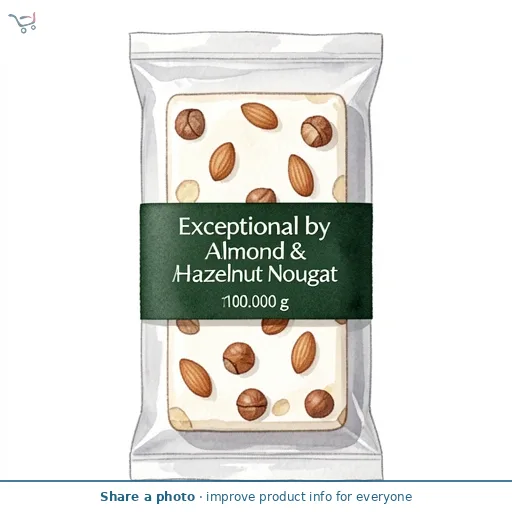 Exceptional by ASDA Almond & Hazelnut Nougat 100g