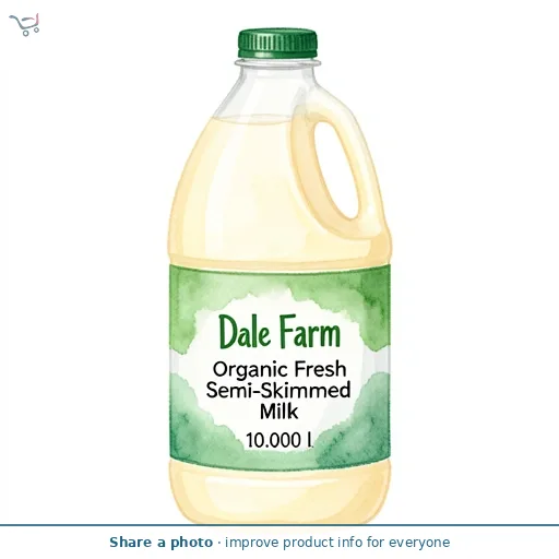 Dale Farm Organic Fresh Semi-Skimmed Milk 10 x 1L