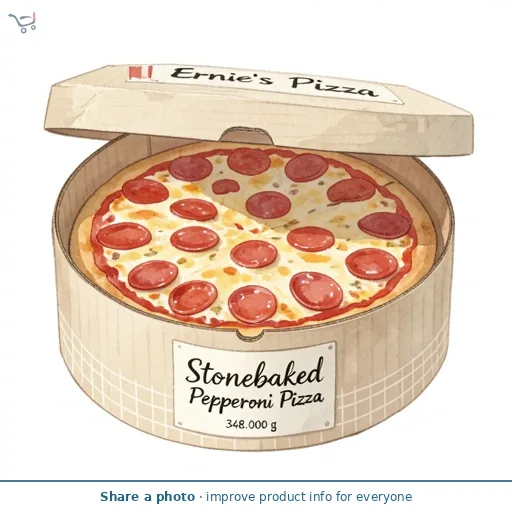 Ernie's Pizza Stonebaked Pepperoni Pizza 348g