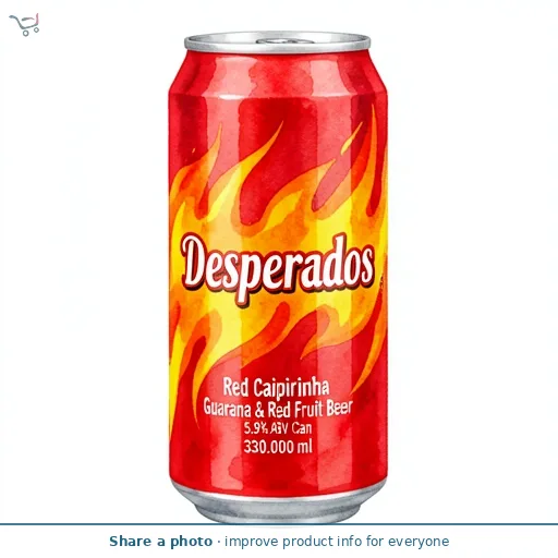Desperados Red Berries Guarana Fruit Beer 5.9% ABV Single Can 330ml