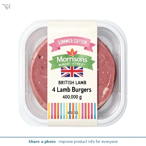 Morrisons British Lamb Burgers 4 Pack 400g