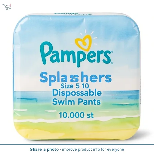 Pampers Splashes ages 5-6 14+kg Disposable Swim Pants 10 Pack