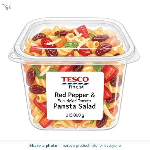 Tesco Finest Red Pepper & Sun-dried Tomato Pasta Salad 215g