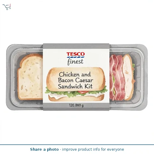 Tesco Finest Chicken and Bacon Caesar Sandwich Kit 120g
