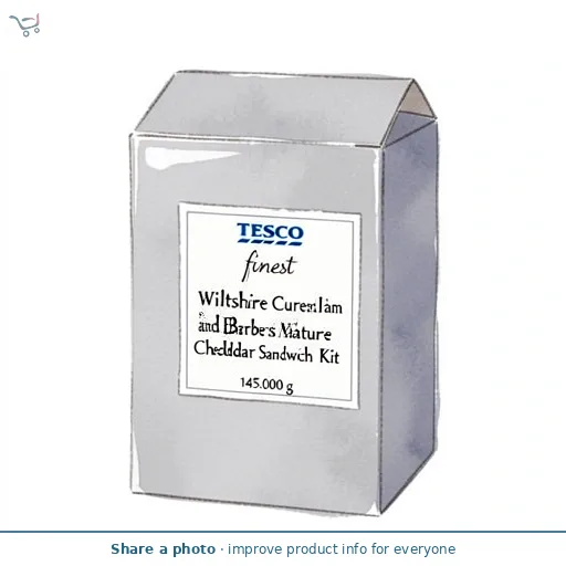 Tesco Finest Wiltshire Cured Ham and Barber's Mature Cheddar Sandwich Kit 145g