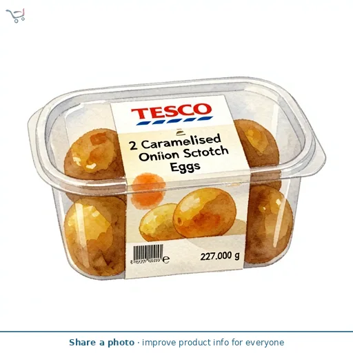 Tesco 2 Caramelised Onion Scotch Eggs 227g