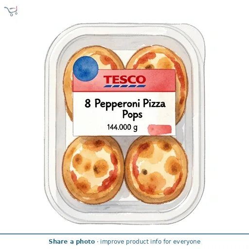 Tesco 8 Pepperoni Pizza Pops 144g