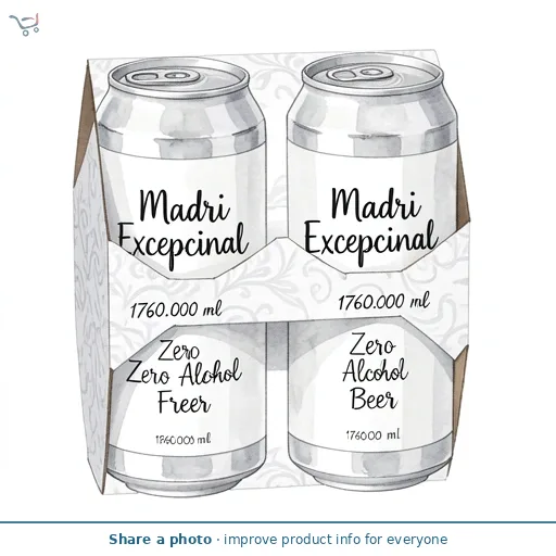 Madri Excepcional Zero Alcohol Free Beer 4x440ml