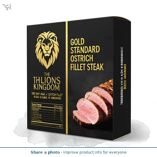 The Lions Kingdom 100 Day Age 2 Ostrich Fillet Steaks In Marinade