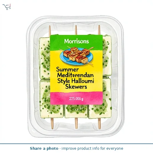 Morrisons Summer Mediterranean Style Halloumi Skewers 225g