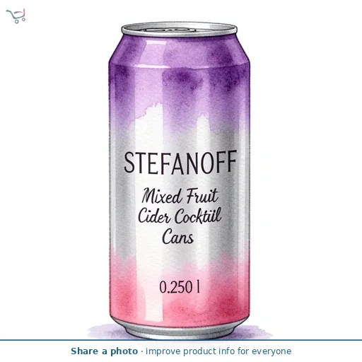 Mixed Fruit Cider Cocktail Cans