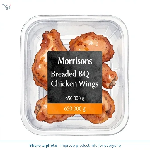 Morrisons British Breaded BBQ Chicken Wings 650g