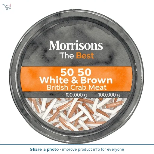 Morrisons The Best 50 50 White & Brown British Crab Meat 100g