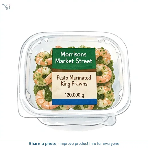 Morrisons Market Street Pesto Marinated King Prawns 120G